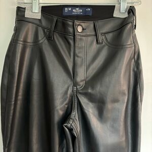 Hollister California Ultra-Rise Faux Leather Flare Pants NWT